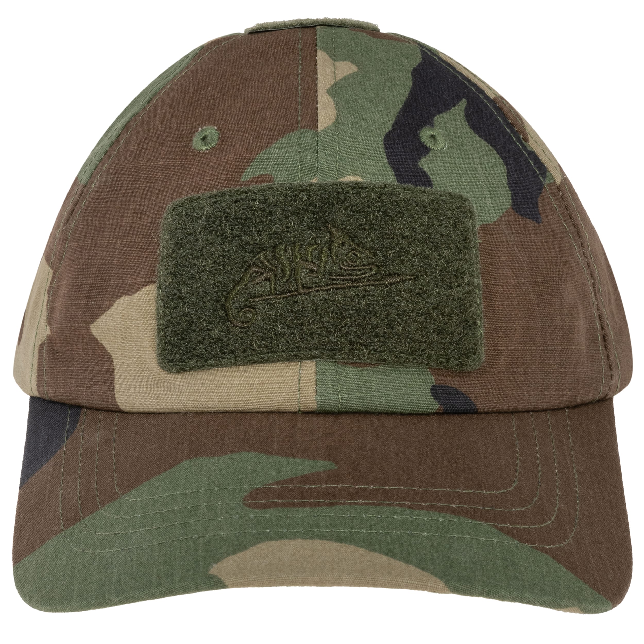 Casquette avec velcro PolyCotton Rip-Stop Helikon - US Woodland