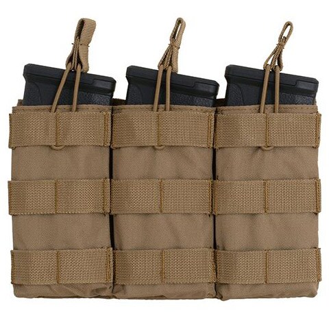 Triple pochette ouverte 8Fields pour chargeurs 5,56 mm - coyote