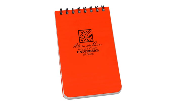 Carnet de notes imperméable 3x5