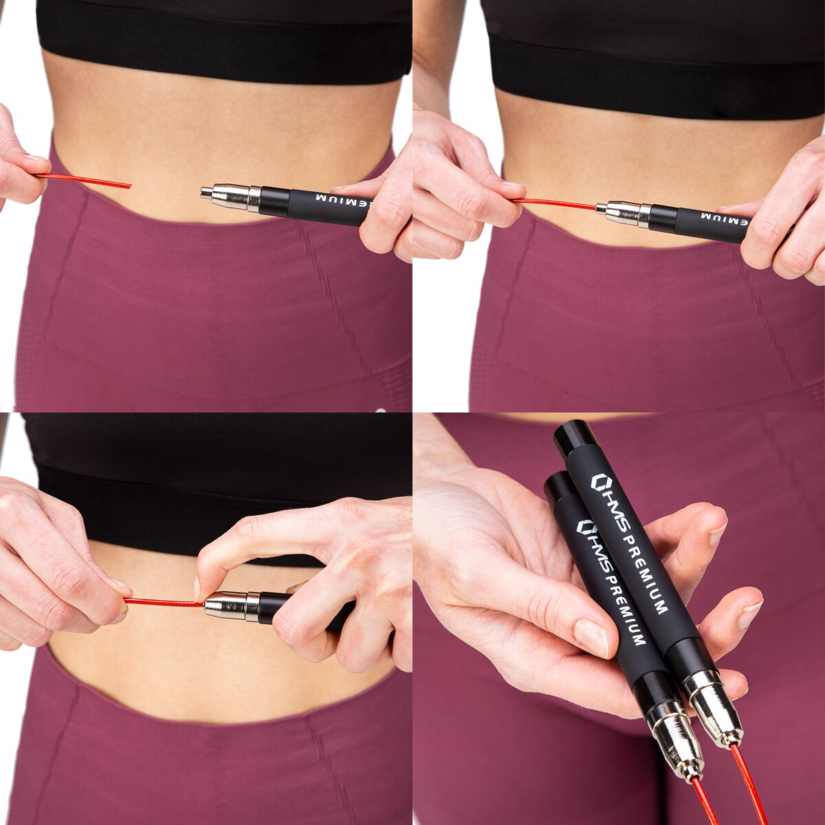 Corde à sauter Premium HMS SK60 - Black/Red