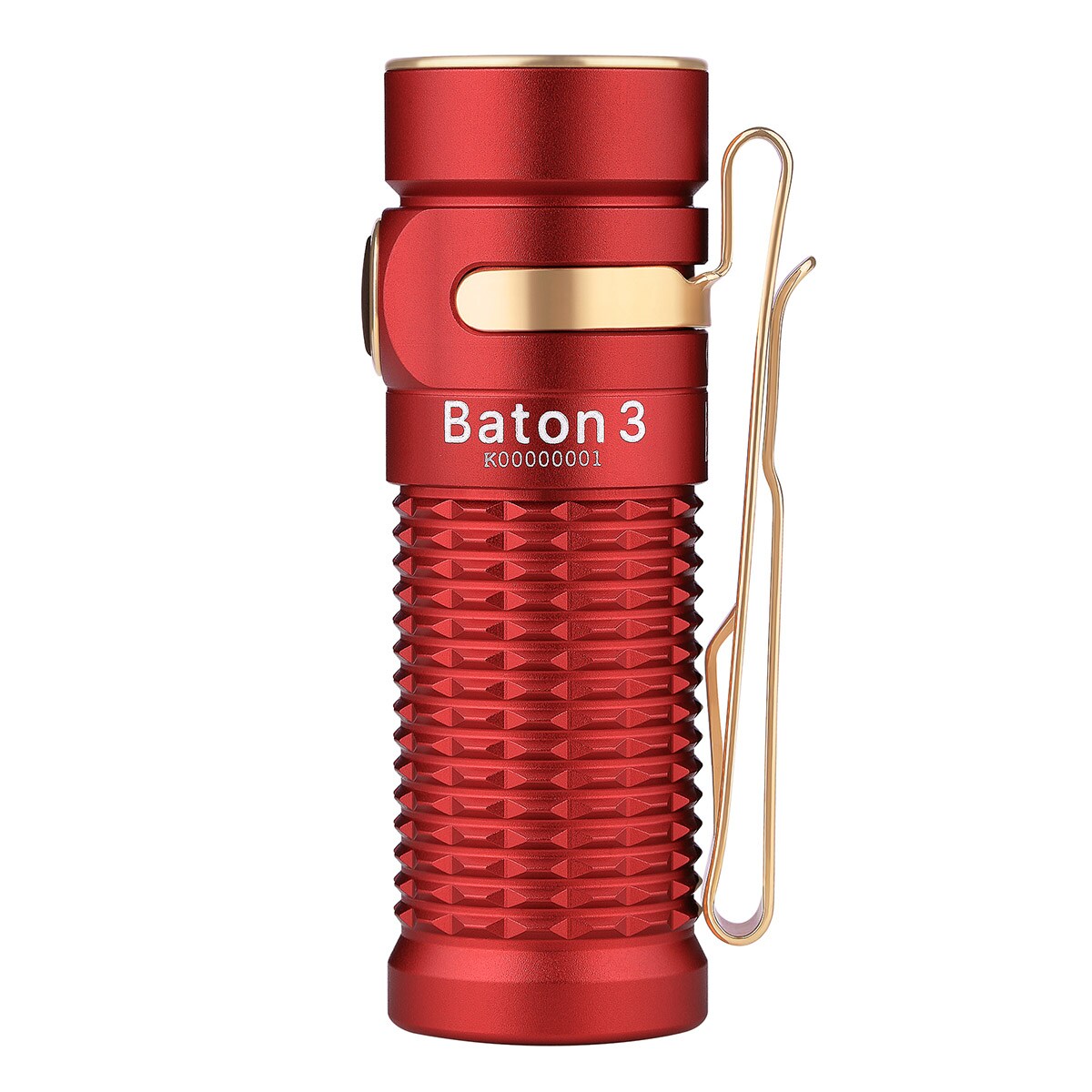 Lampe de poche rechargeable Baton 3 - 1200 lumens Olight - Red