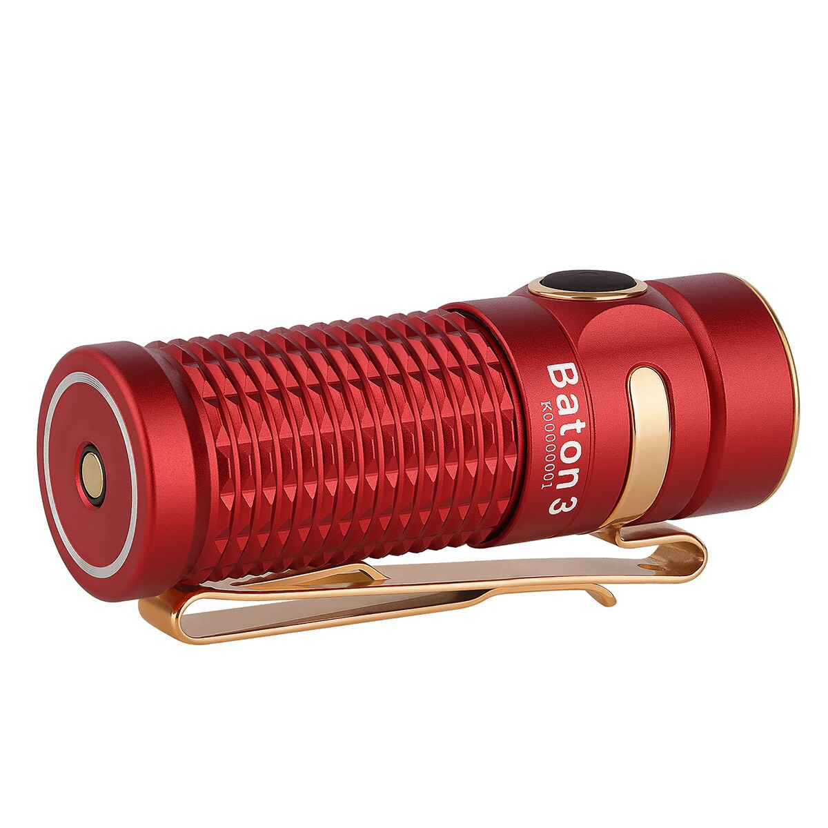 Lampe de poche rechargeable Baton 3 - 1200 lumens Olight - Red