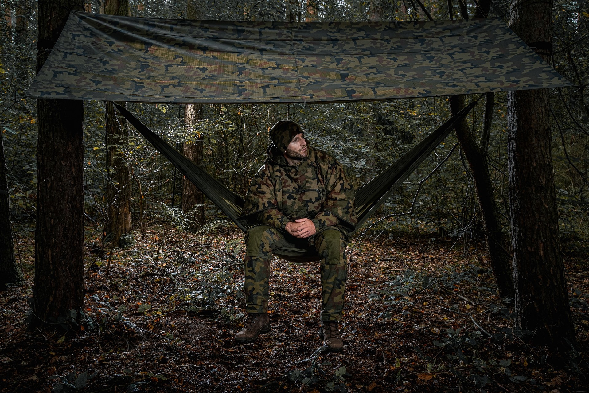 Bâche de bivouac Supertarp Small Helikon-Tex - wz.93 Pantera PL Woodland