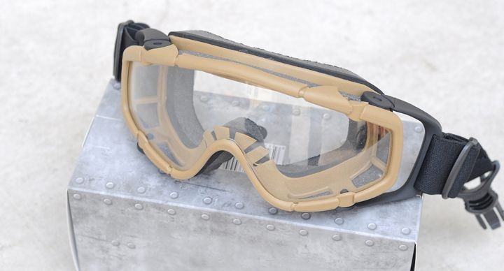 Lunettes tactiques SI avec fixation pour casque FMA - Tan