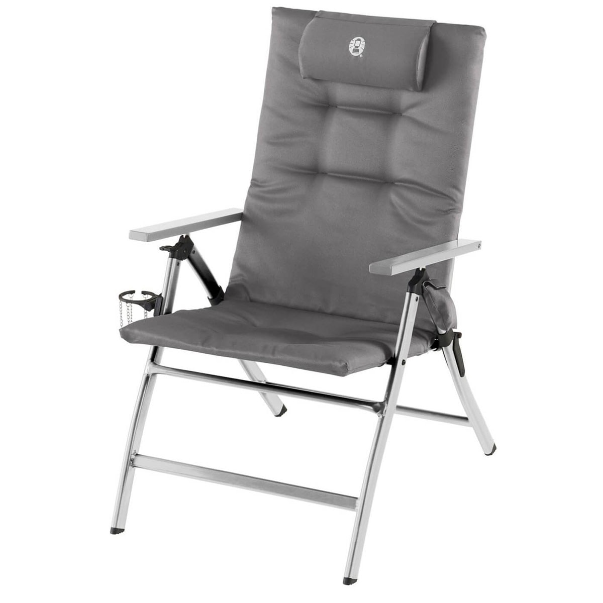 Chaise touristique 5 Position Padded Aluminium Coleman - Grey