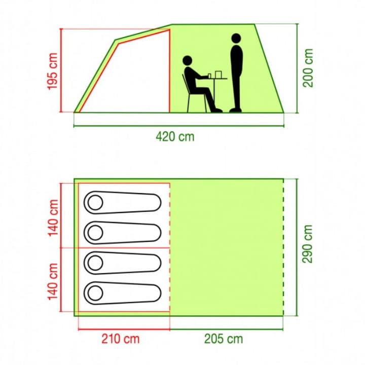 Tente 4-personnes Coastline Deluxe Coleman 