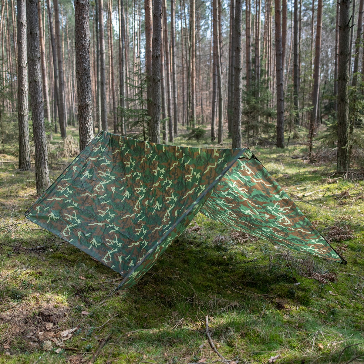 Bâche de bivouac Tarp 2x3 MFH - Woodland