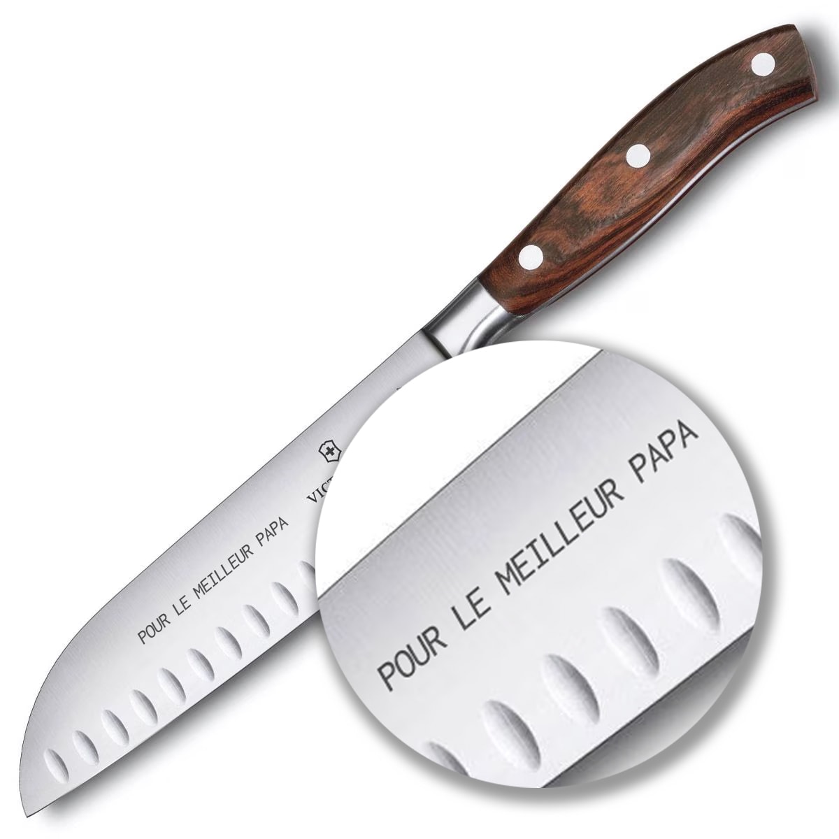 Couteau de cuisine Grand Maitre Santoku Victorinox - Wood