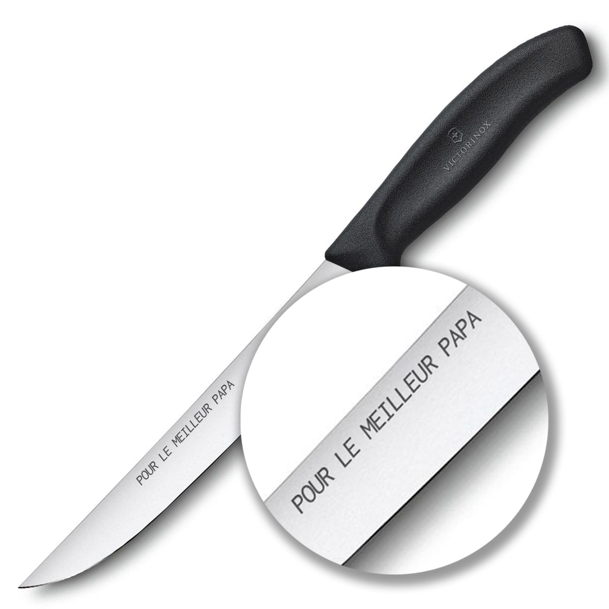 Couteau de cuisine à portionner 18 cm Swiss Classic Victorinox - Black