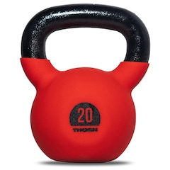 Kettlebell en fonte 20 kg avec revêtement en caoutchouc Thorn+Fit