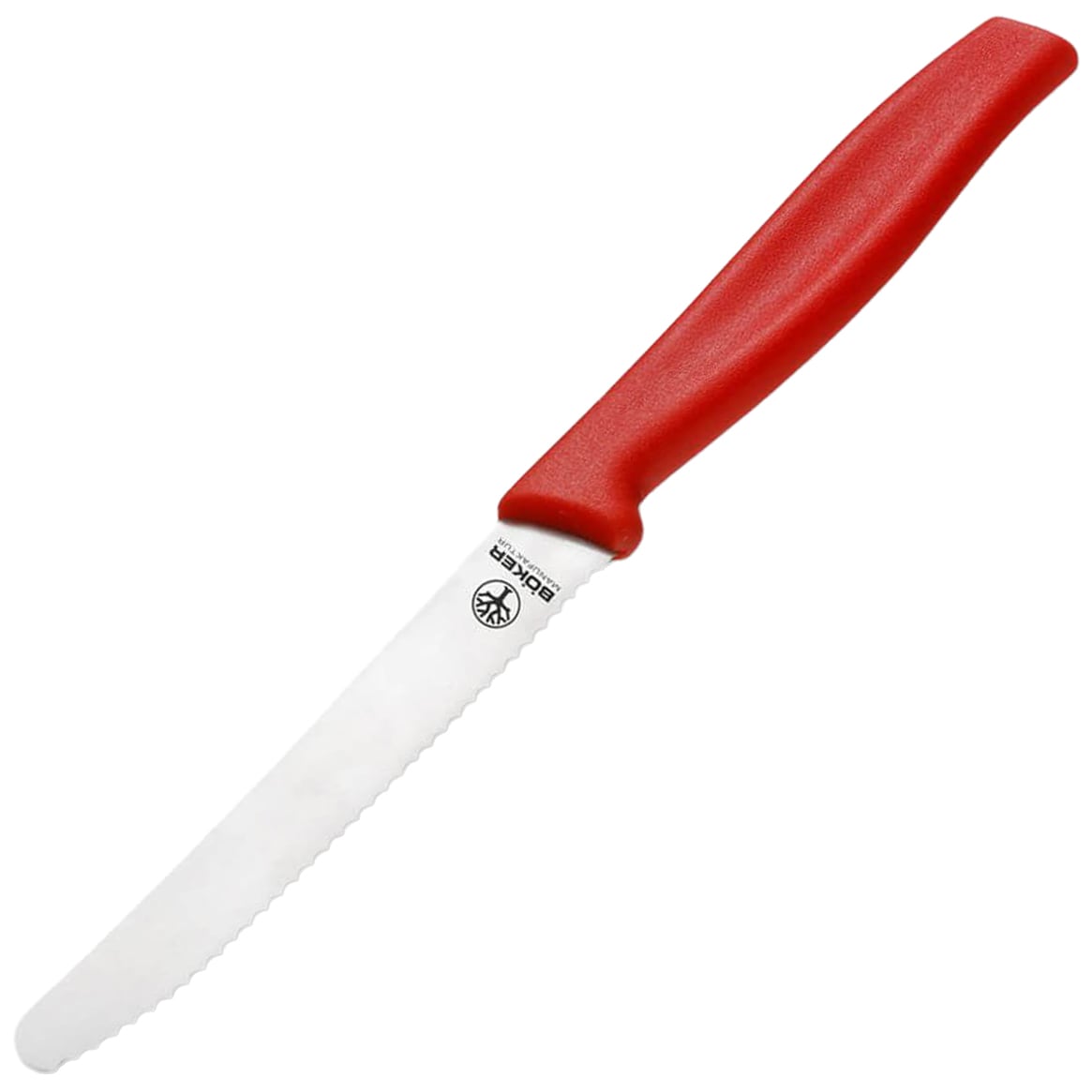 Couteau de cuisine dentelé avec pointe arrondie Boker - Red