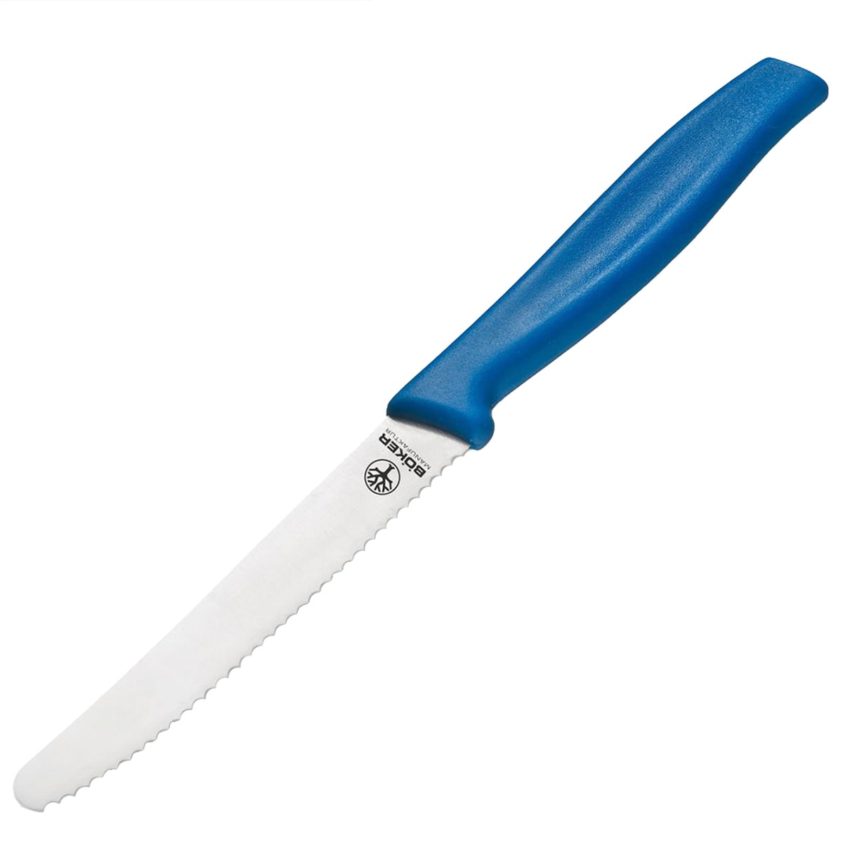 Couteau de cuisine dentelé avec pointe arrondie Boker - Blue