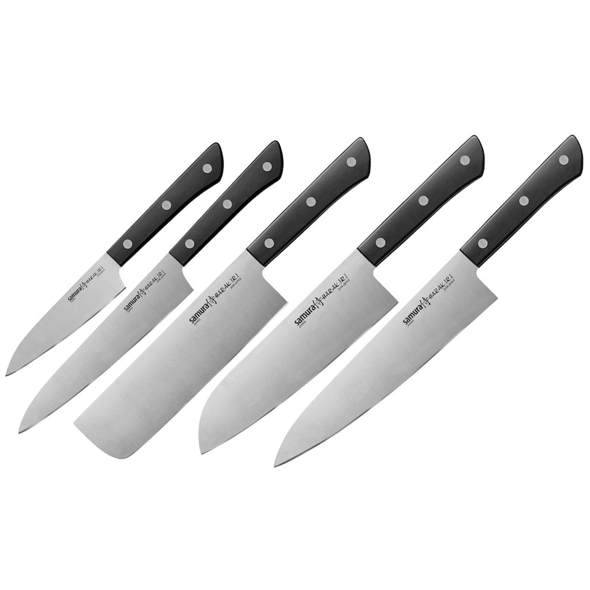 Jeu de 5 couteaux de cuisine Harakiri Samura 