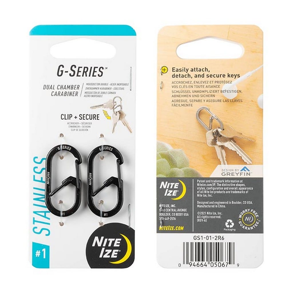 Mousqueton G-Serie 1 Nite Ize 2 pcs. - Black