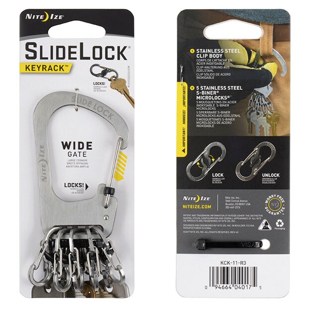 Porte-clés SlideLock KeyRack Steel Nite Ize
