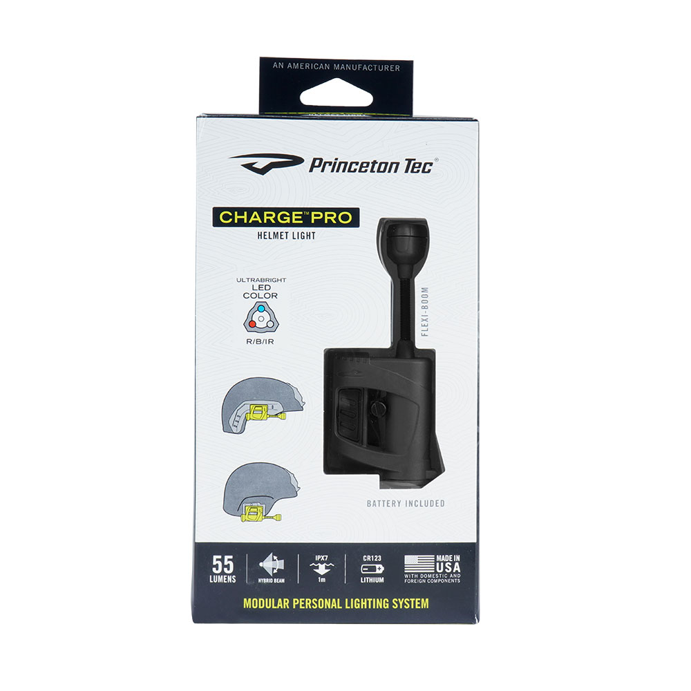 Lampe de poche pour casque Tec Charge Pro 55 lumens Princeton - Black