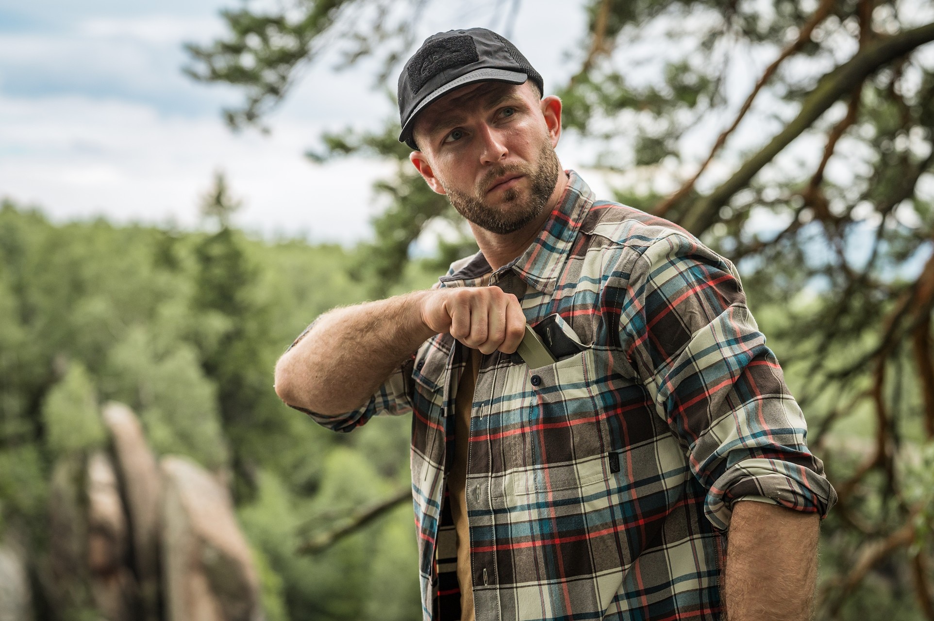 Chemise GreyMan Helikon-Tex - Foggy Meadow Plaid