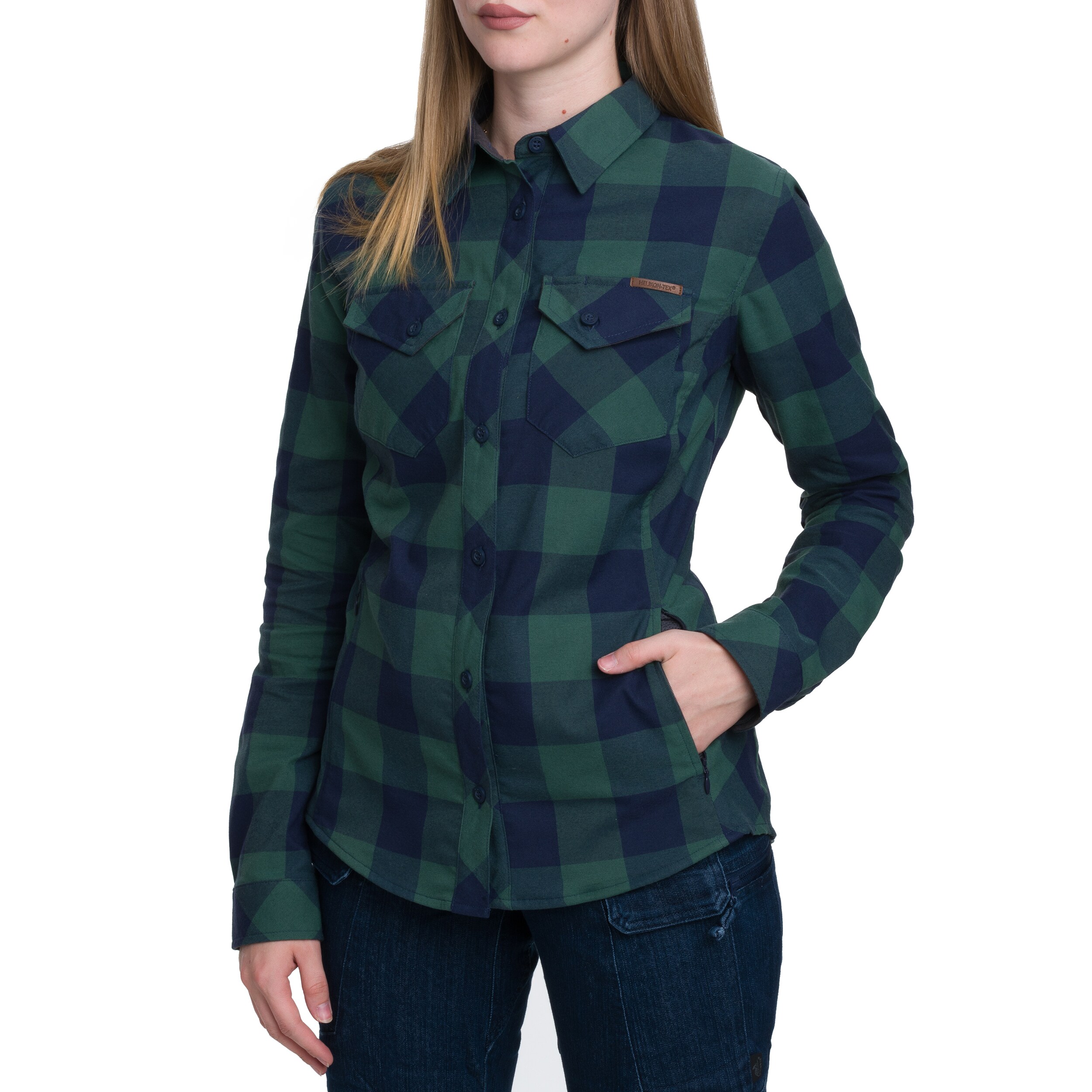 Chemise pour femme Marigold Helikon - Moss Green Checkered