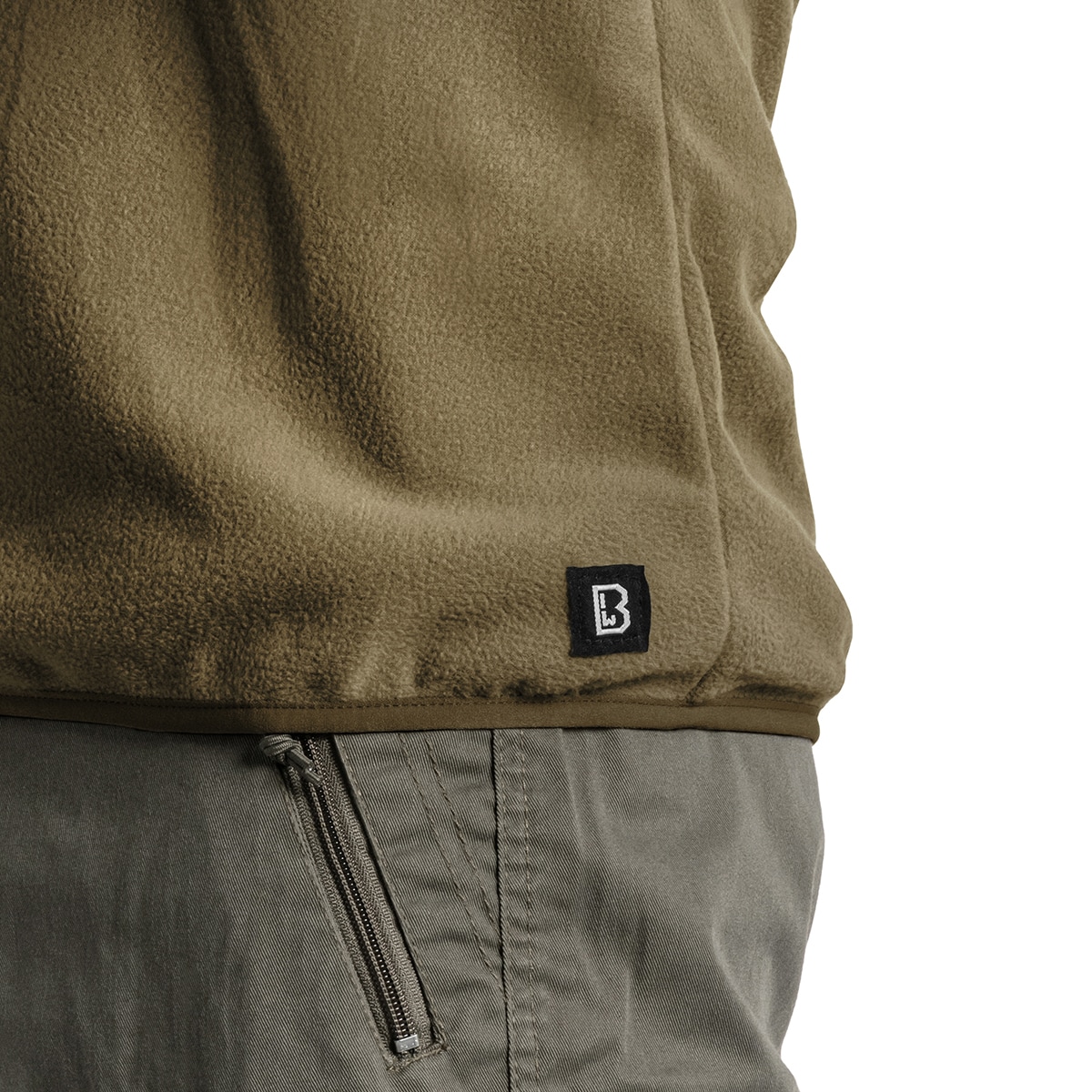 Polaire Fleece Troyer Ripstop Brandit - Olive