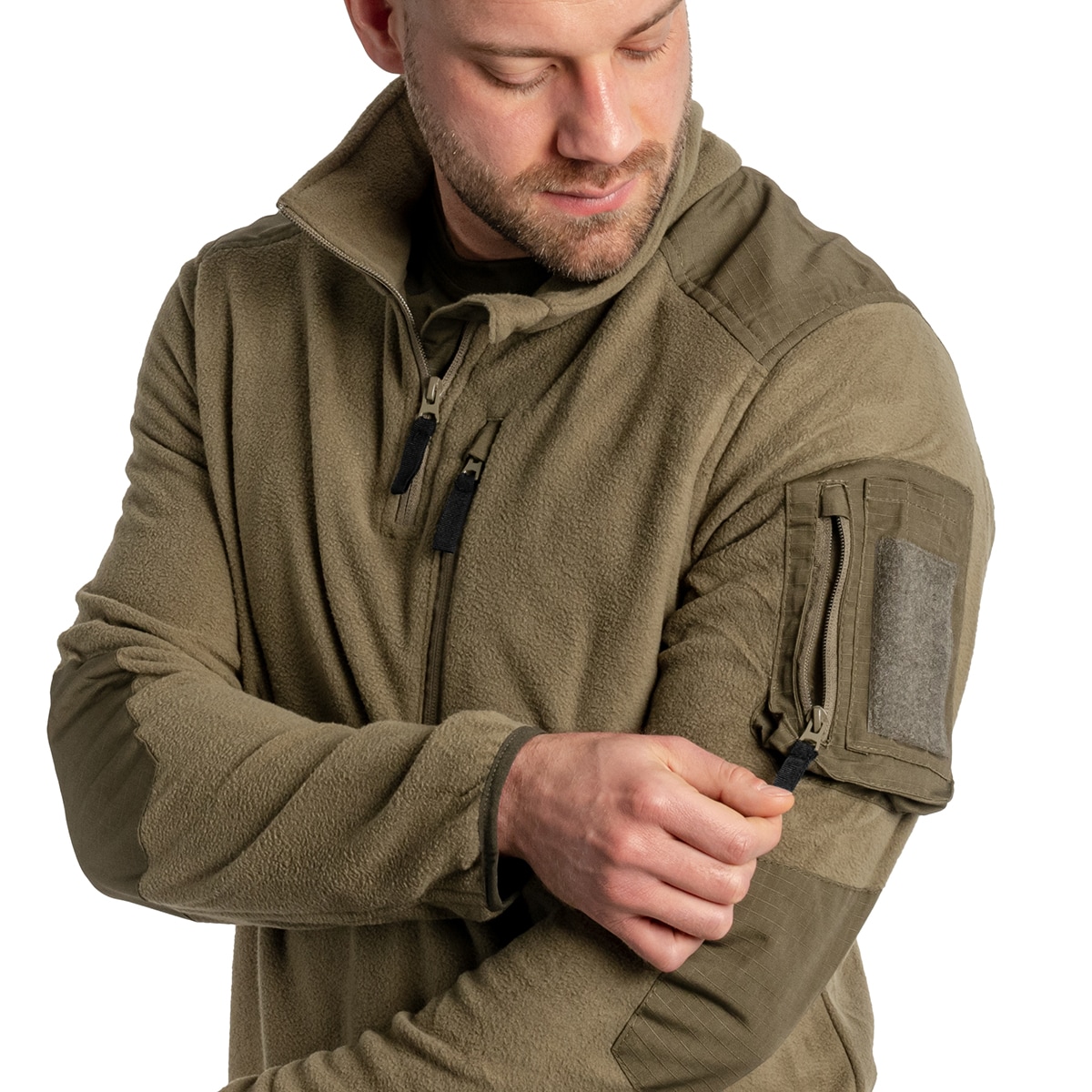 Polaire Fleece Troyer Ripstop Brandit - Olive