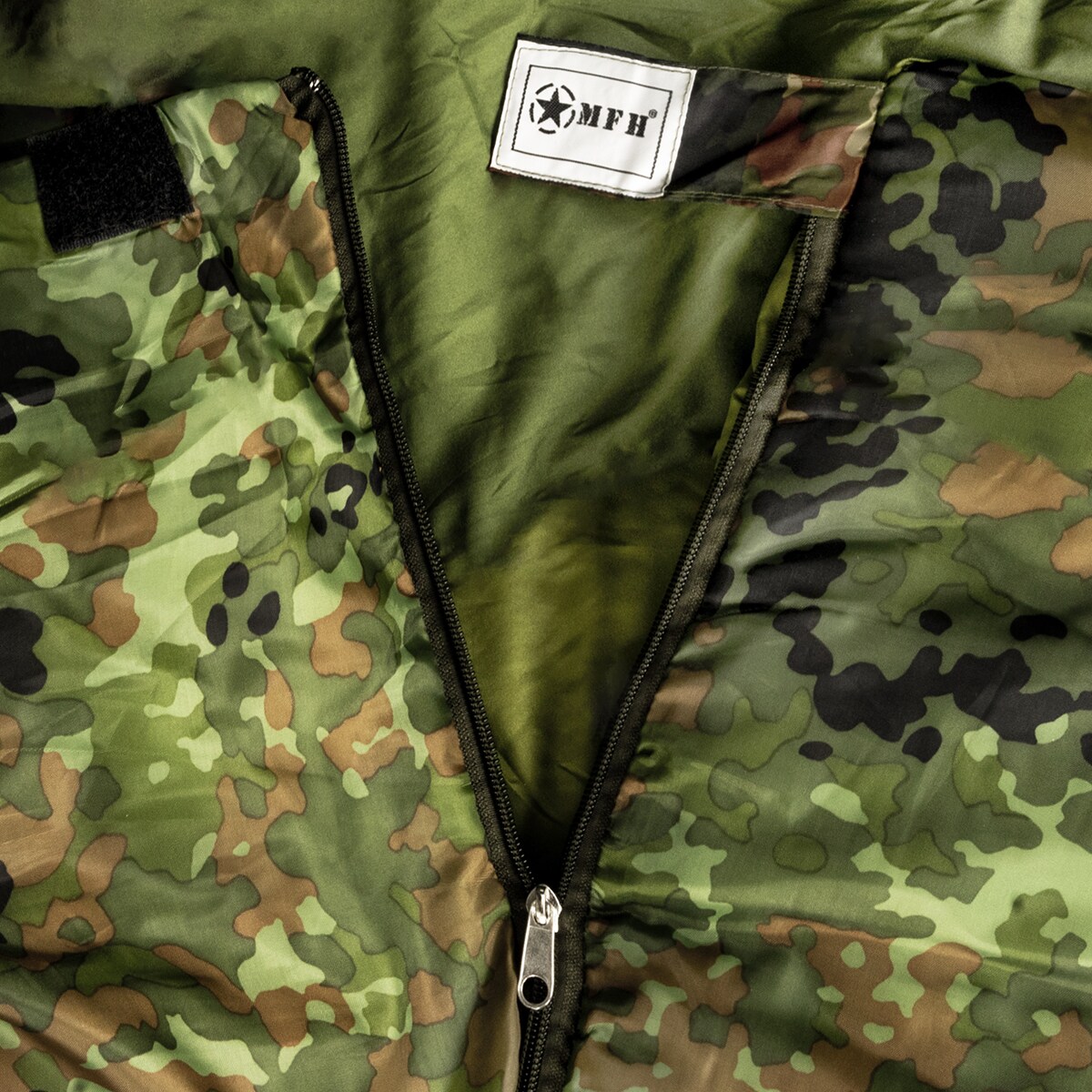 Sac de couchage Israélien Pilot - gauche MFH - Flecktarn 