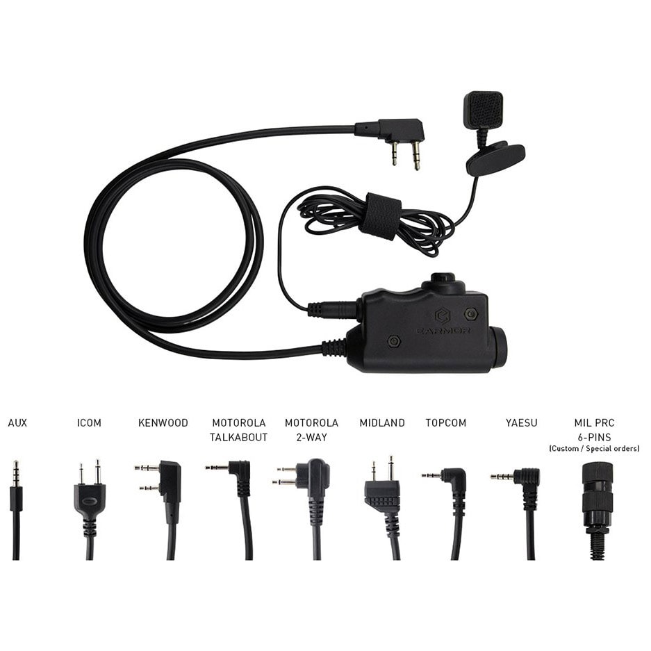 Module PTT Military M51-M1 pour les écouteurs  - Fiche Motorola 1-pin Earmor 