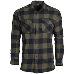 T-shirt Flannel Shirt Light Longsleeve Mil-Tec - Black/Olive