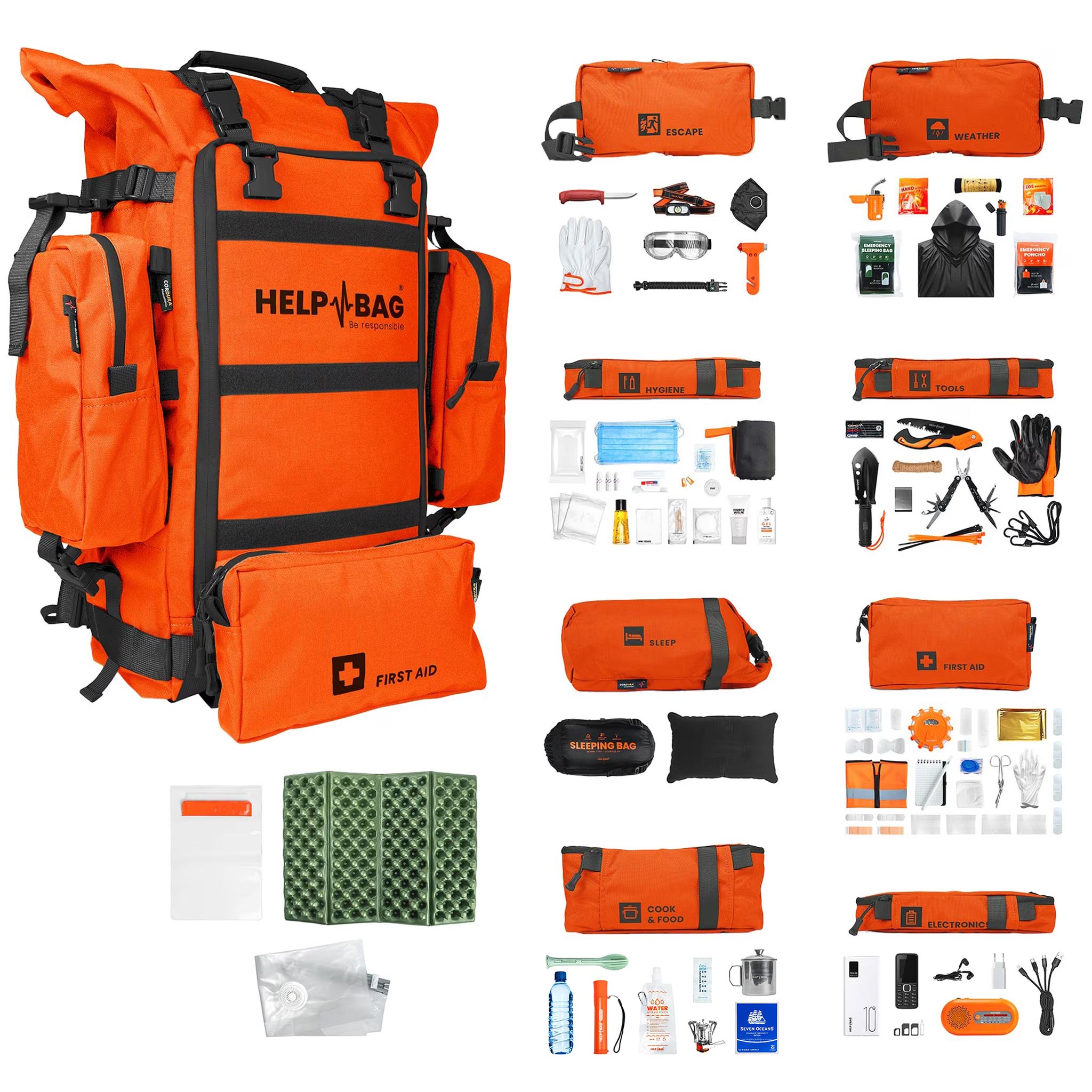 Kit de secours Help Bag Max - Flame Orange