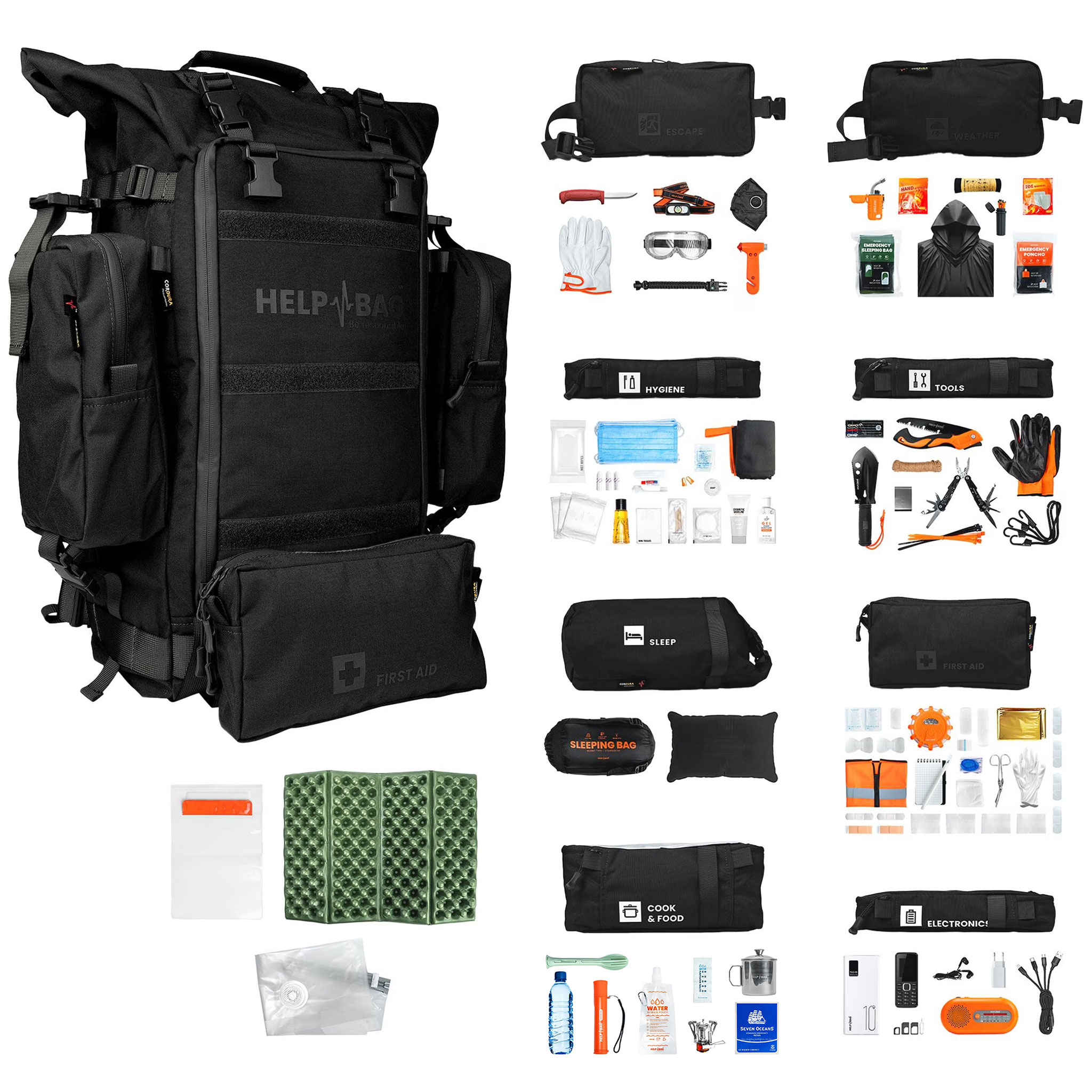 Kit de secours Help Bag Max - Shadow Black