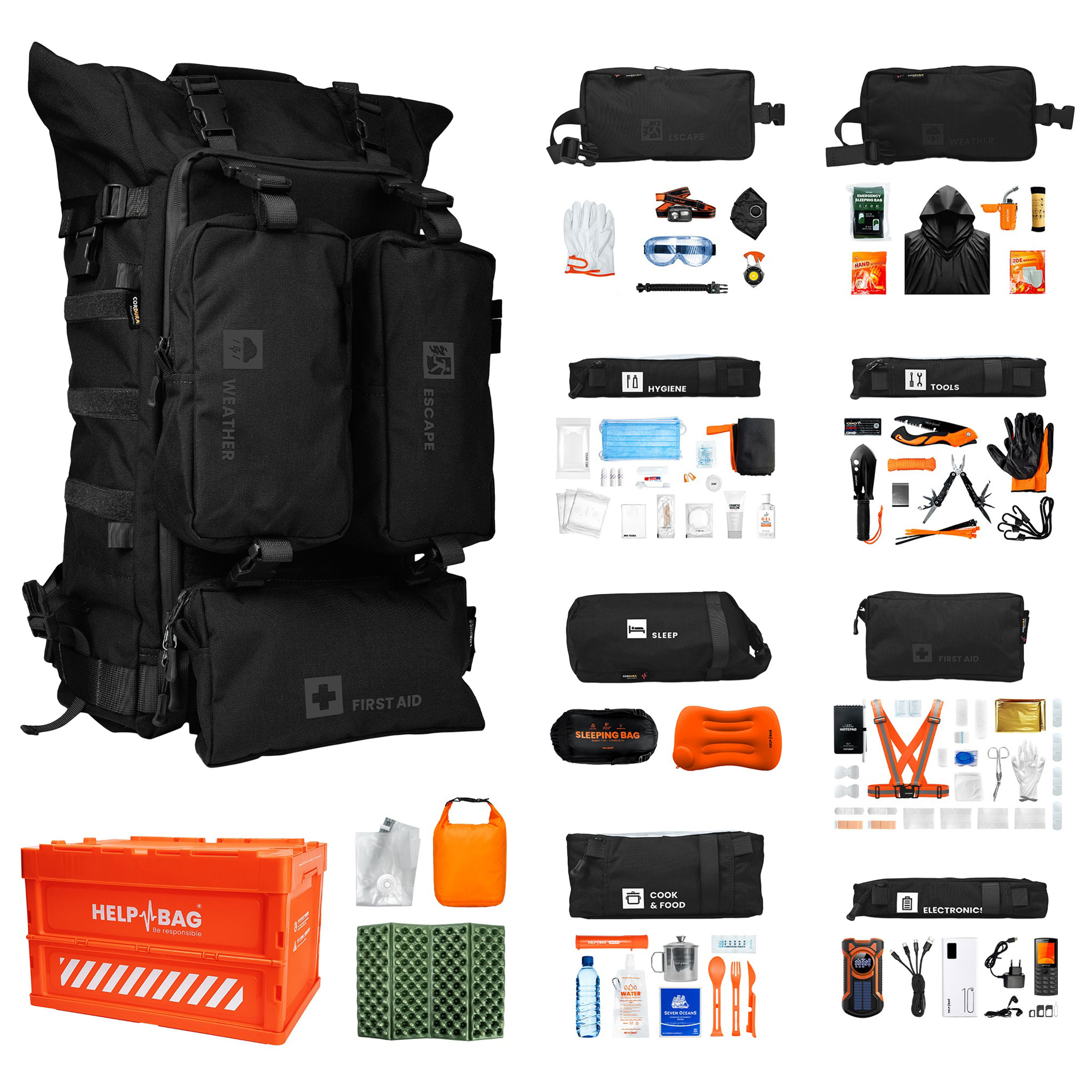 Kit de secours Help Bag Max - Shadow Black