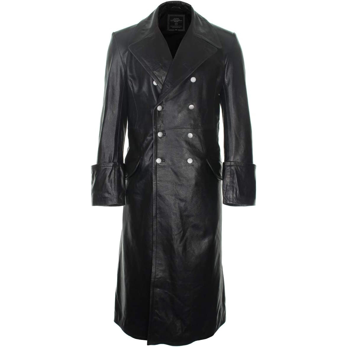 Manteau d'officier en cuir Mil-Tec - Black