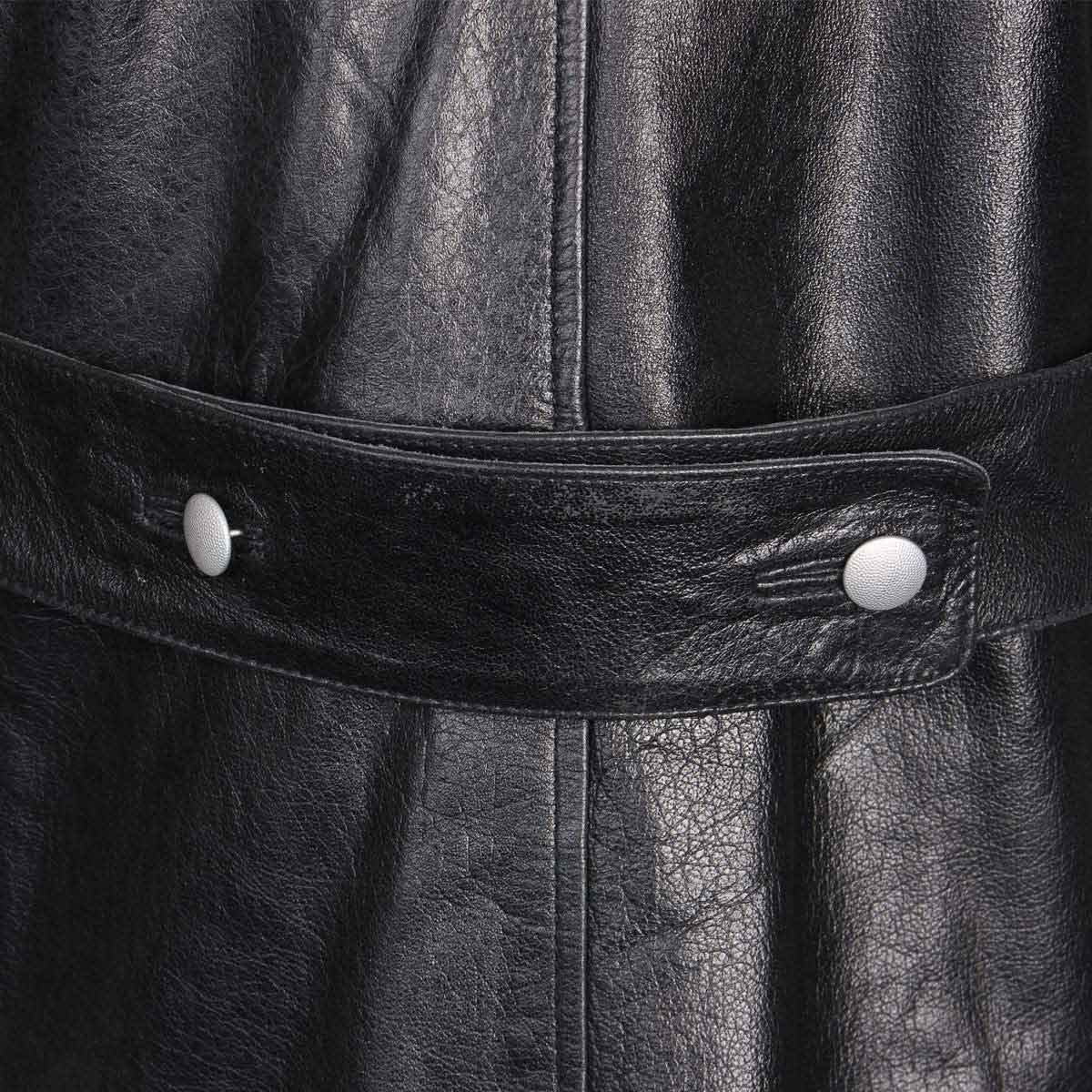 Manteau d'officier en cuir Mil-Tec - Black