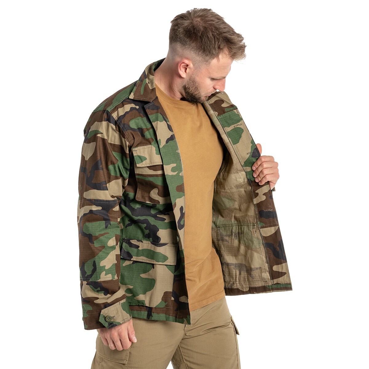 Sweatshirt militaire Teesar BDU Rip-Stop Mil-Tec - Woodland