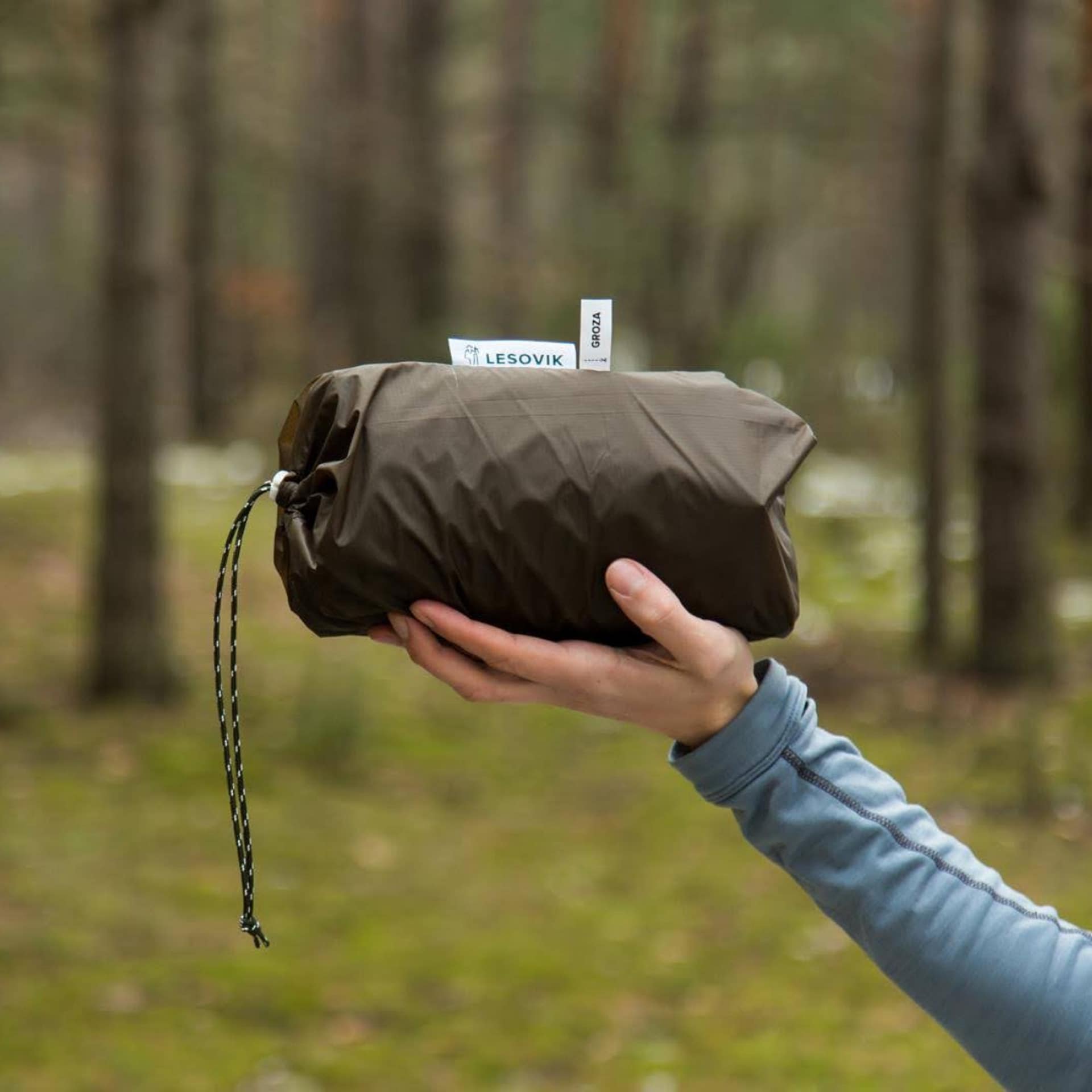 Bâche de bivouac Groza Ultralight Tarp 3x3 Lesovik - Crocodile Green