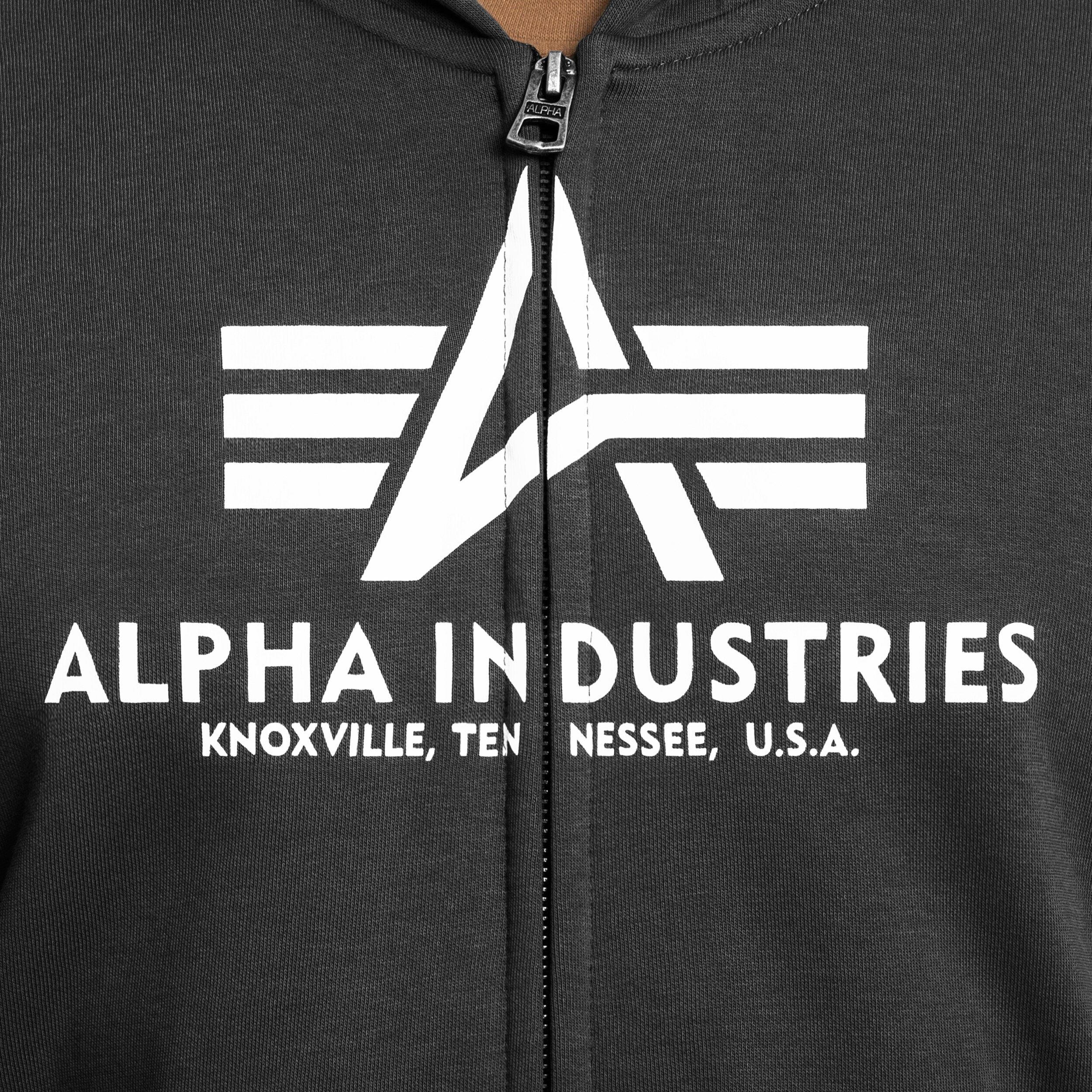 Sweatshirt Basic Zip Hoody Alpha Industries - Black