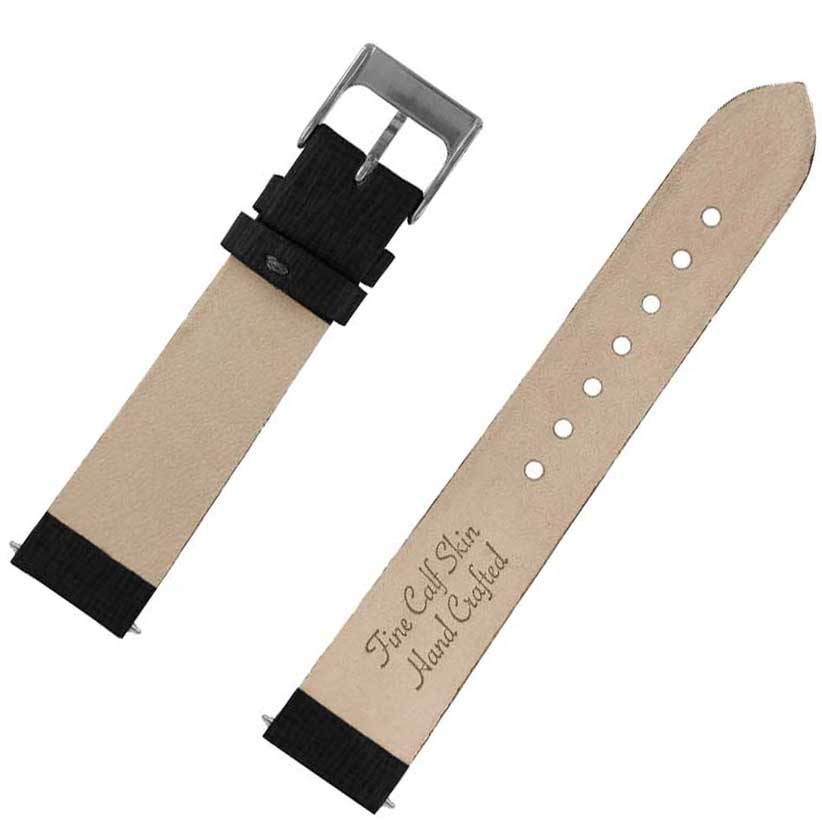 Bracelet en cuir pour montre 18 mm Zeppelin - Black