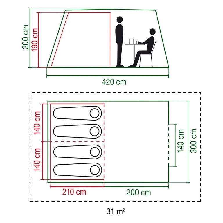 Tente 4-personnes Cook 4 Coleman 