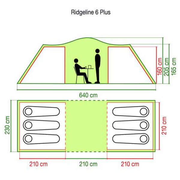 Tente 6-personnes Ridgeline 6 Plus Coleman 