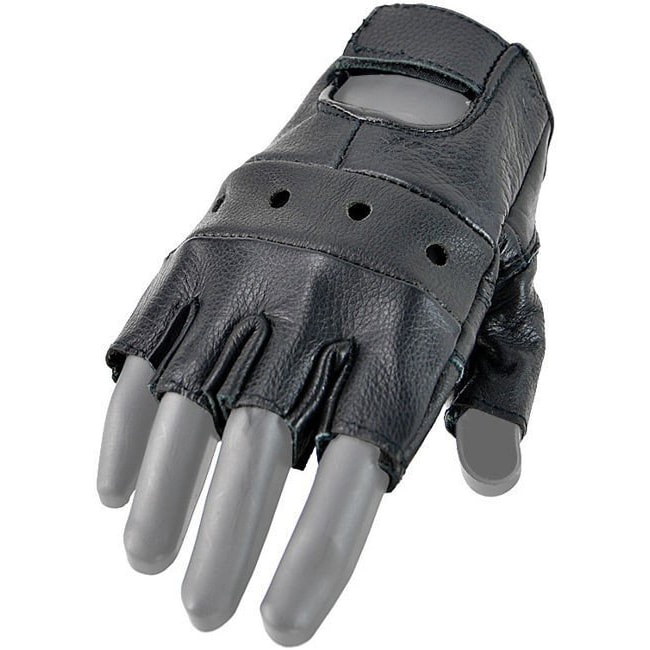 Gants Biker Leather Fingerless Mil-Tec - Black