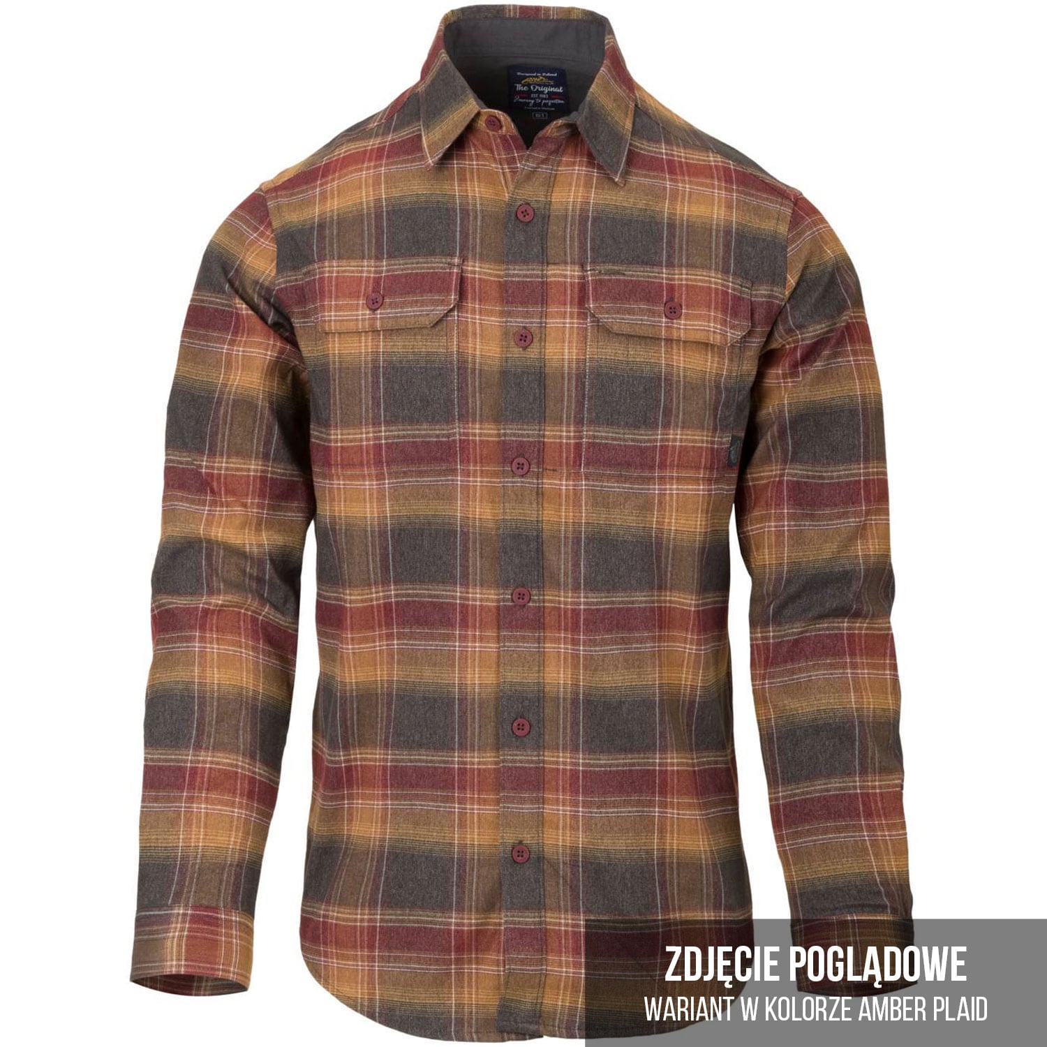 Chemise GreyMan Polyester/Nylon Helikon - Graphite Plaid