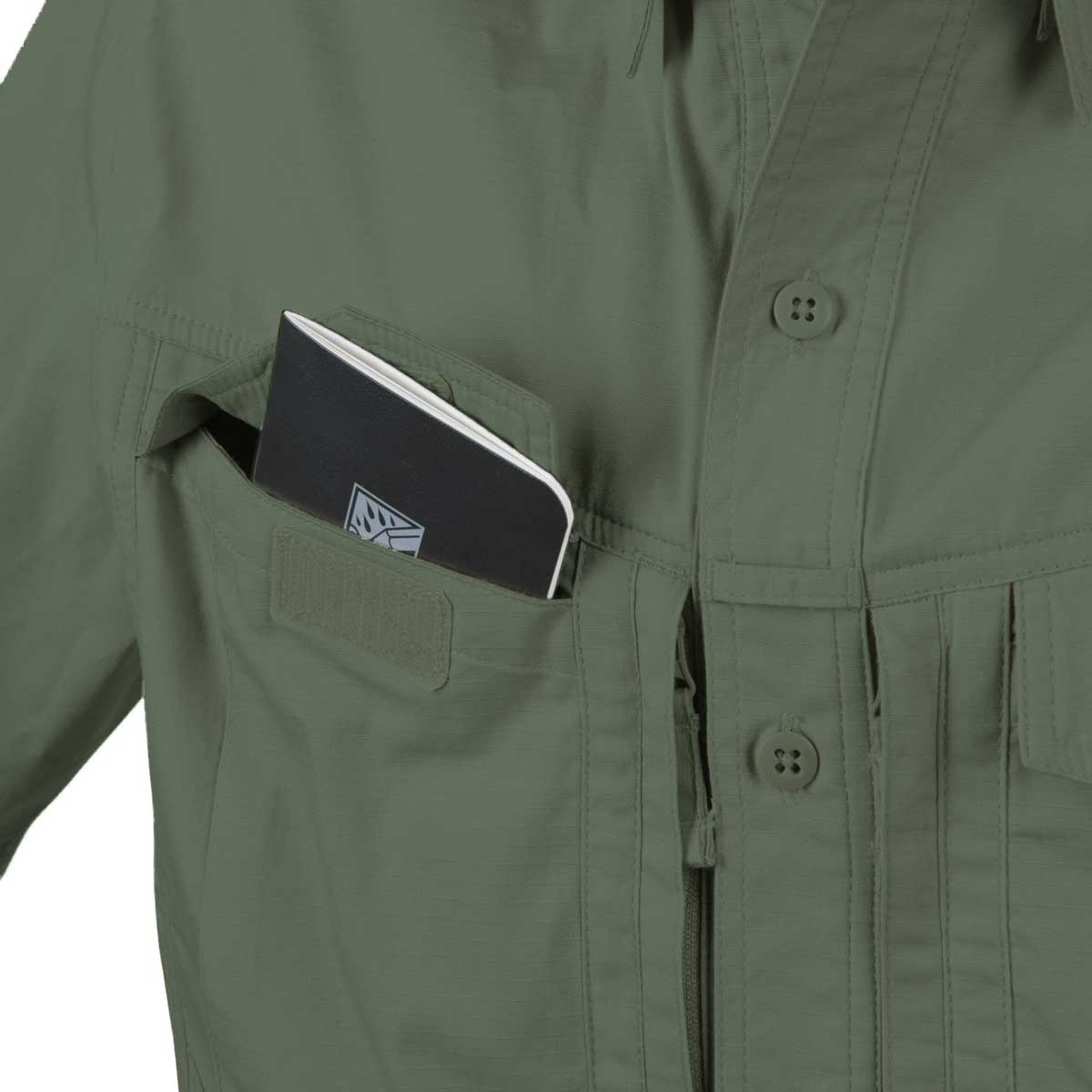 Chemise Defender Mk2 PolyCotton Ripstop Short Sleeve Helikon-Tex - Olive Green