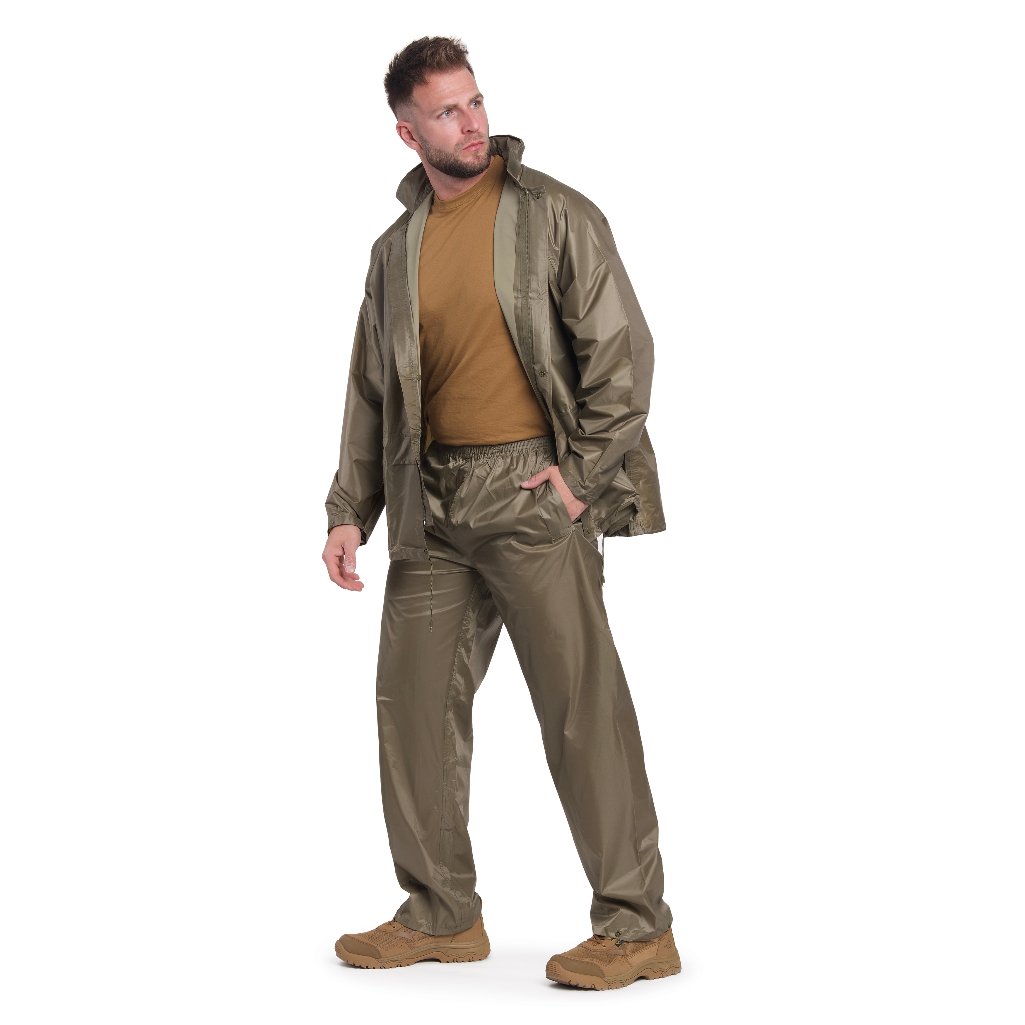 Ensemble de protection contre la pluie veste + pantalon Mil-Tec - Olive