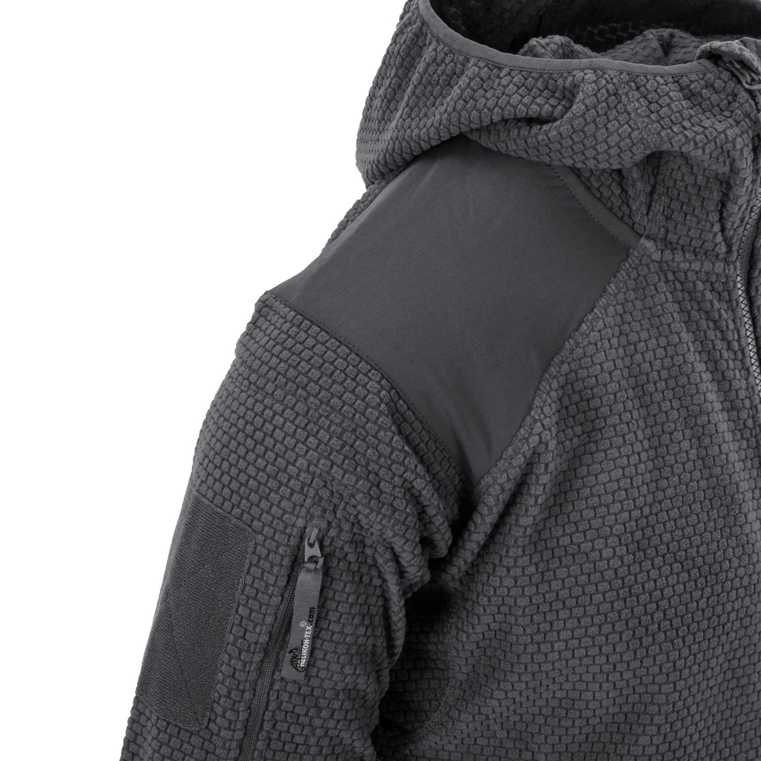 Polaire Alpha Hoodie Grid Fleece Helikon - Black