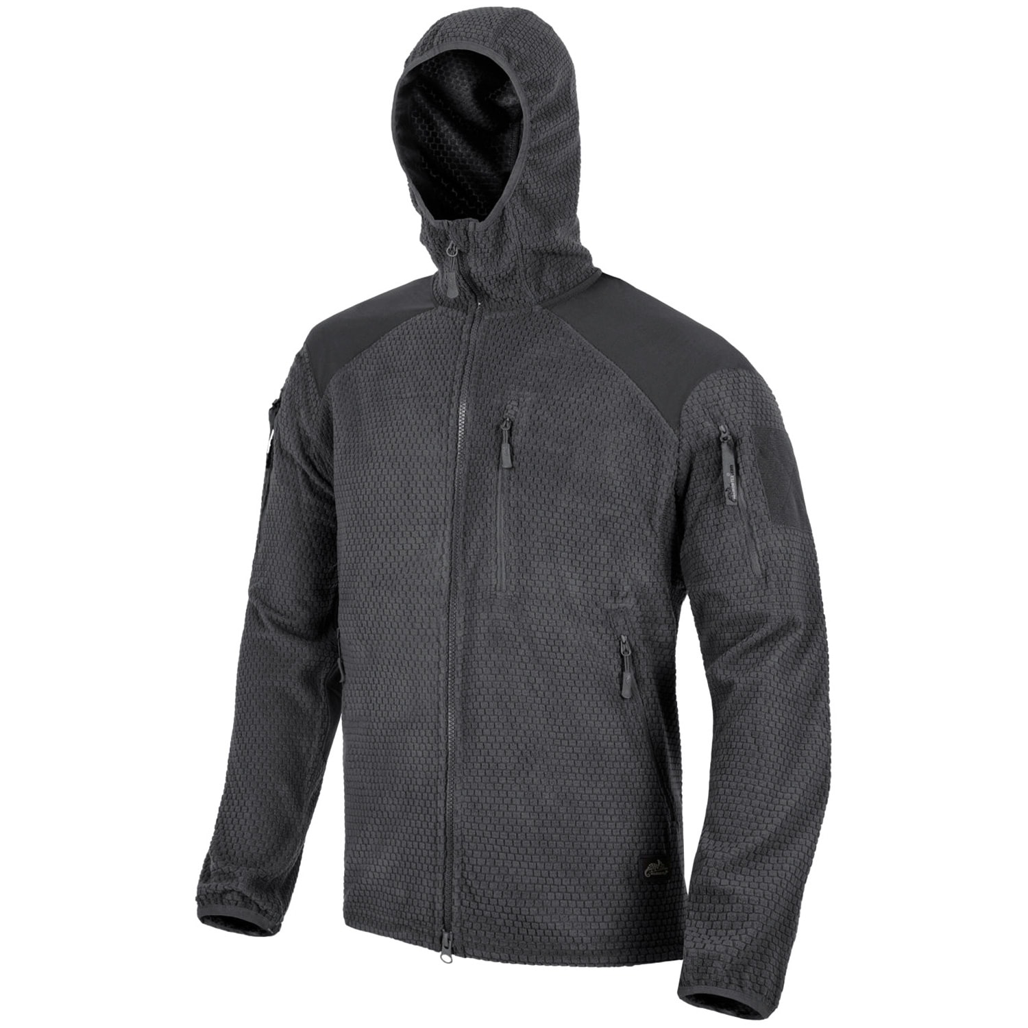 Polaire Alpha Hoodie Grid Fleece Helikon - Black