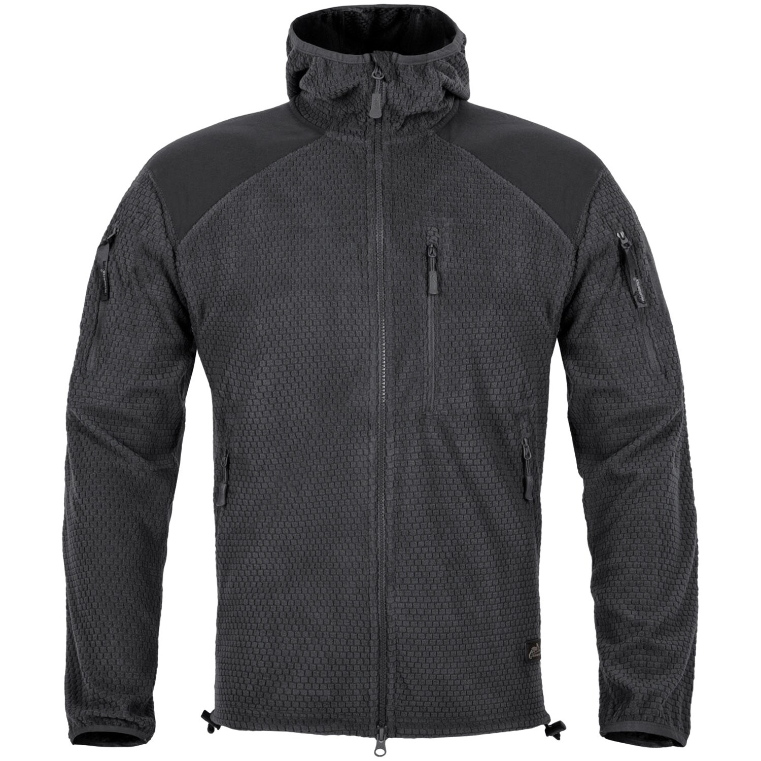 Polaire Alpha Hoodie Grid Fleece Helikon - Black