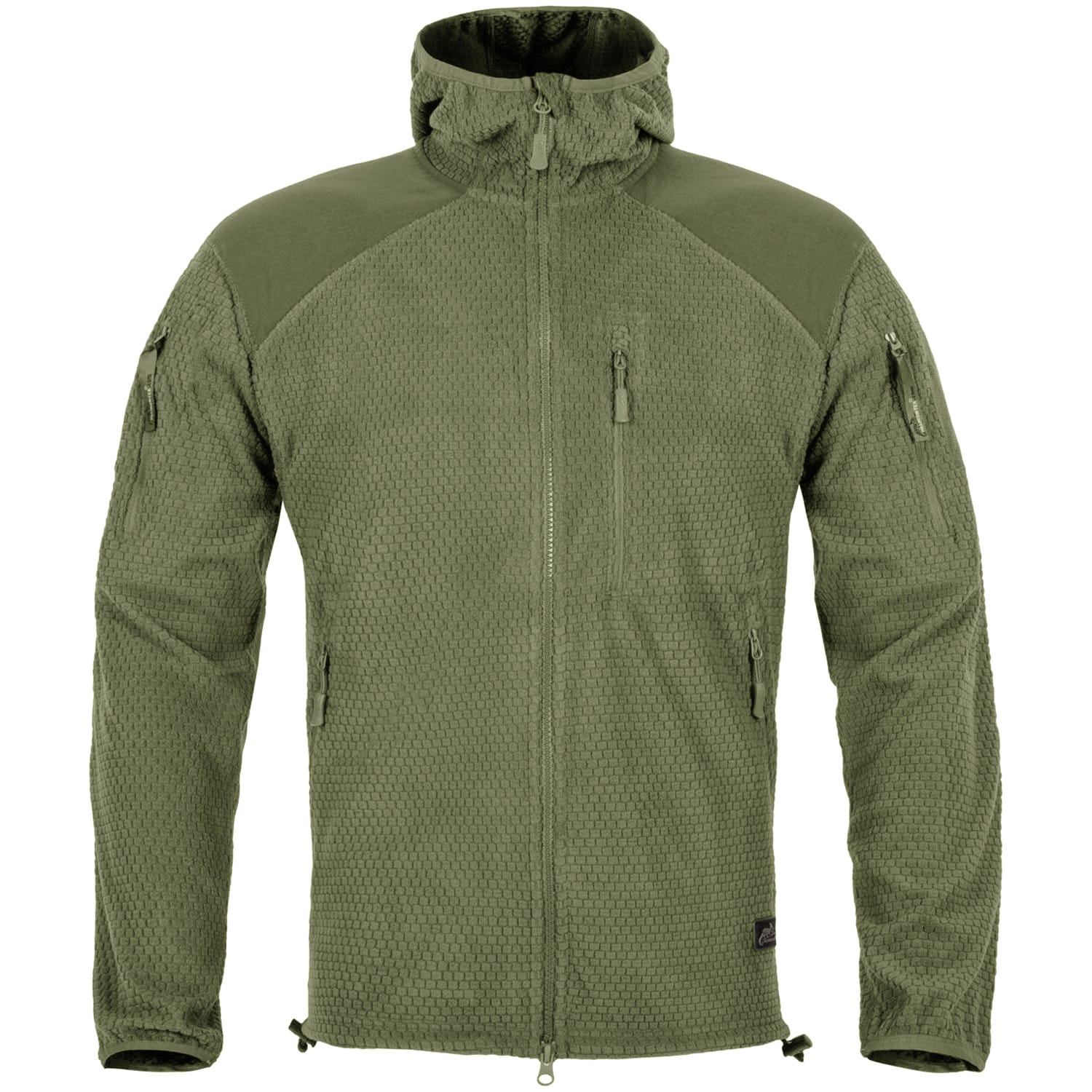 Polaire Alpha Hoodie Grid Fleece Helikon - Olive Green