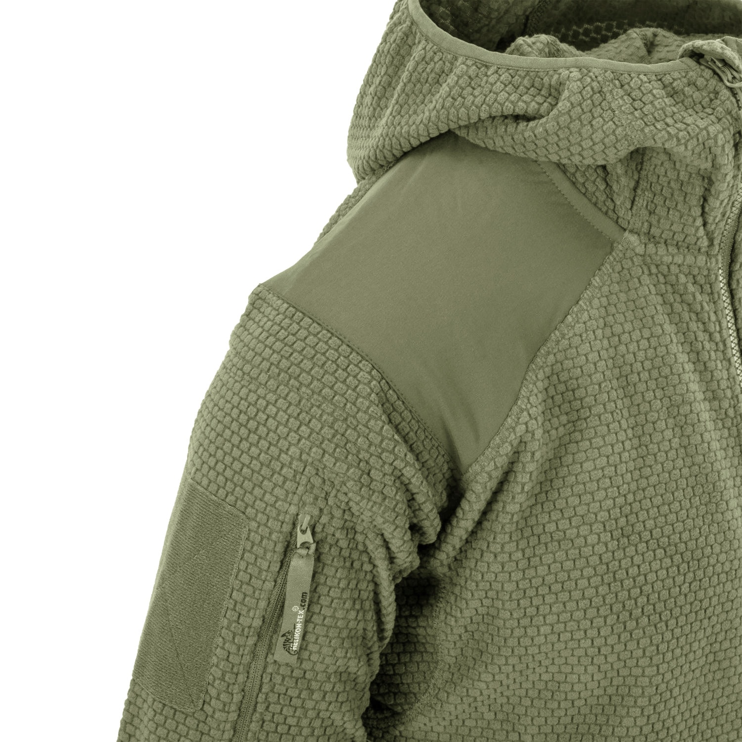 Polaire Alpha Hoodie Grid Fleece Helikon-Tex - Olive Green