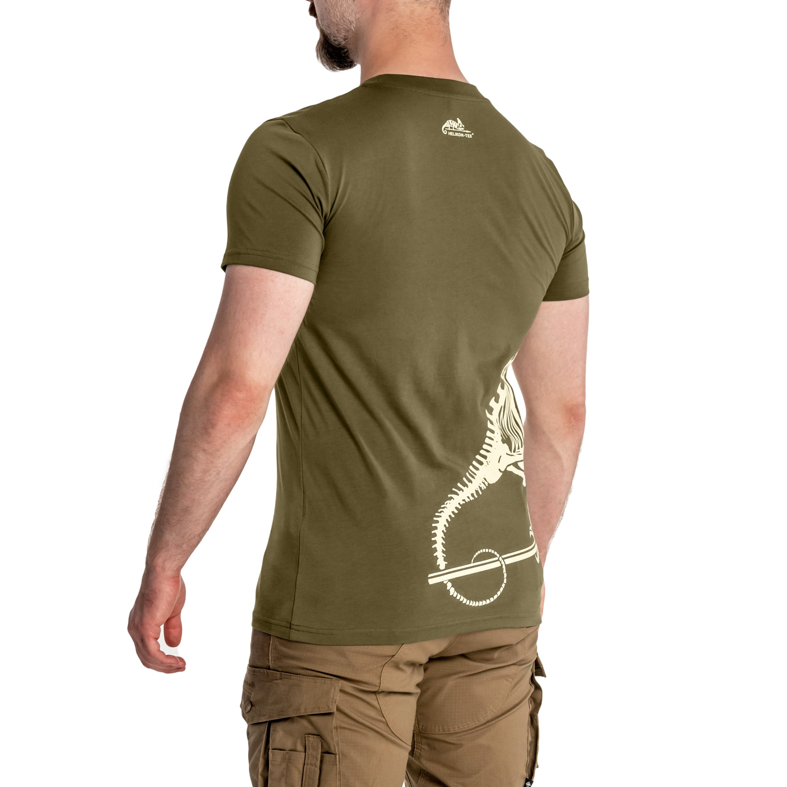 T-shirt Full Body Skeleton Helikon-Tex - Olive Green