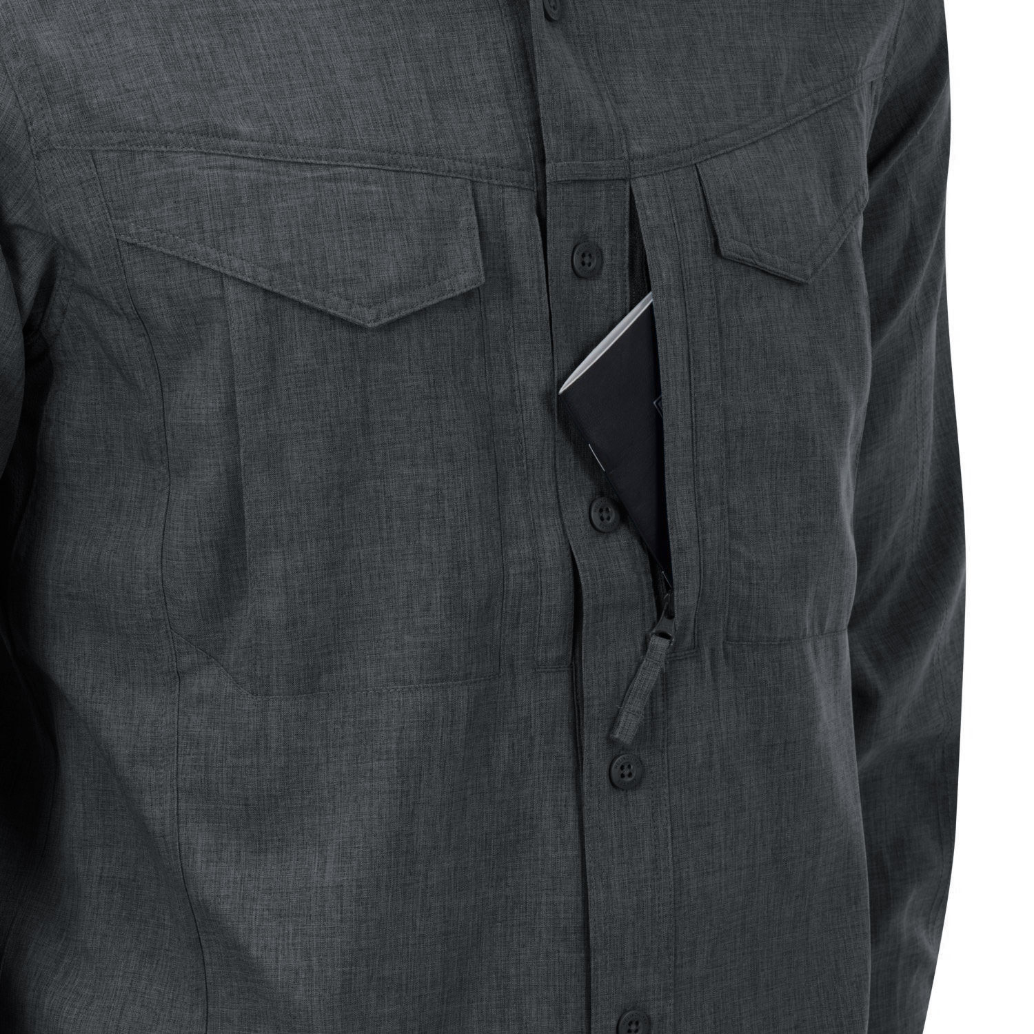 Chemise Defender Mk2 Gentleman Helikon - Black/Grey Melange