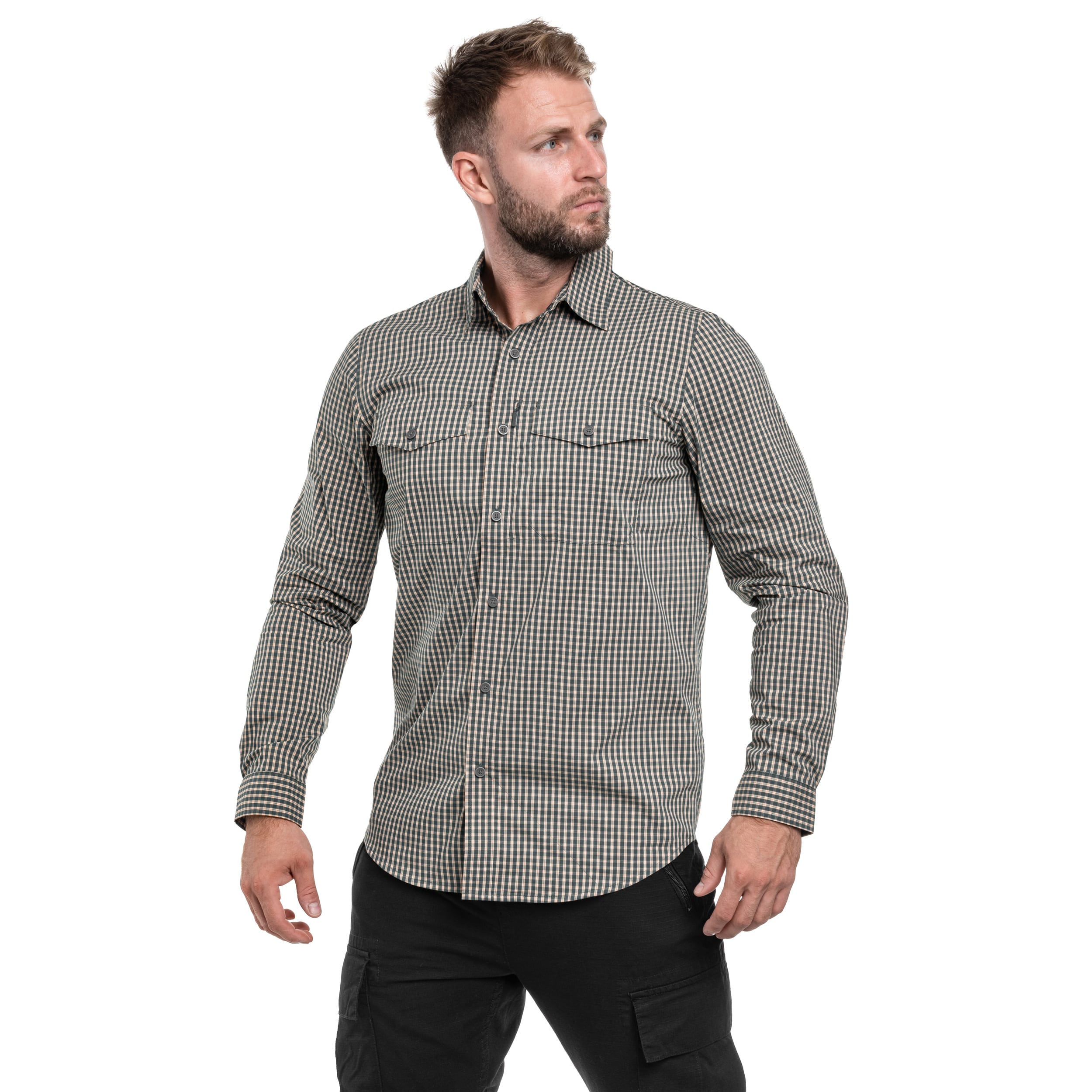 Chemise Covert Concealed Carry Helikon - Savage Green Checkered